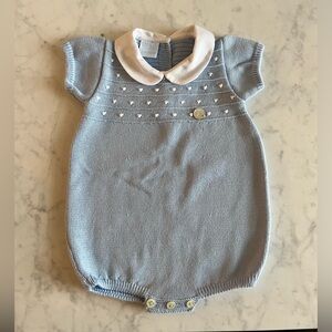 Artesania Granlei Blue Knit Romper